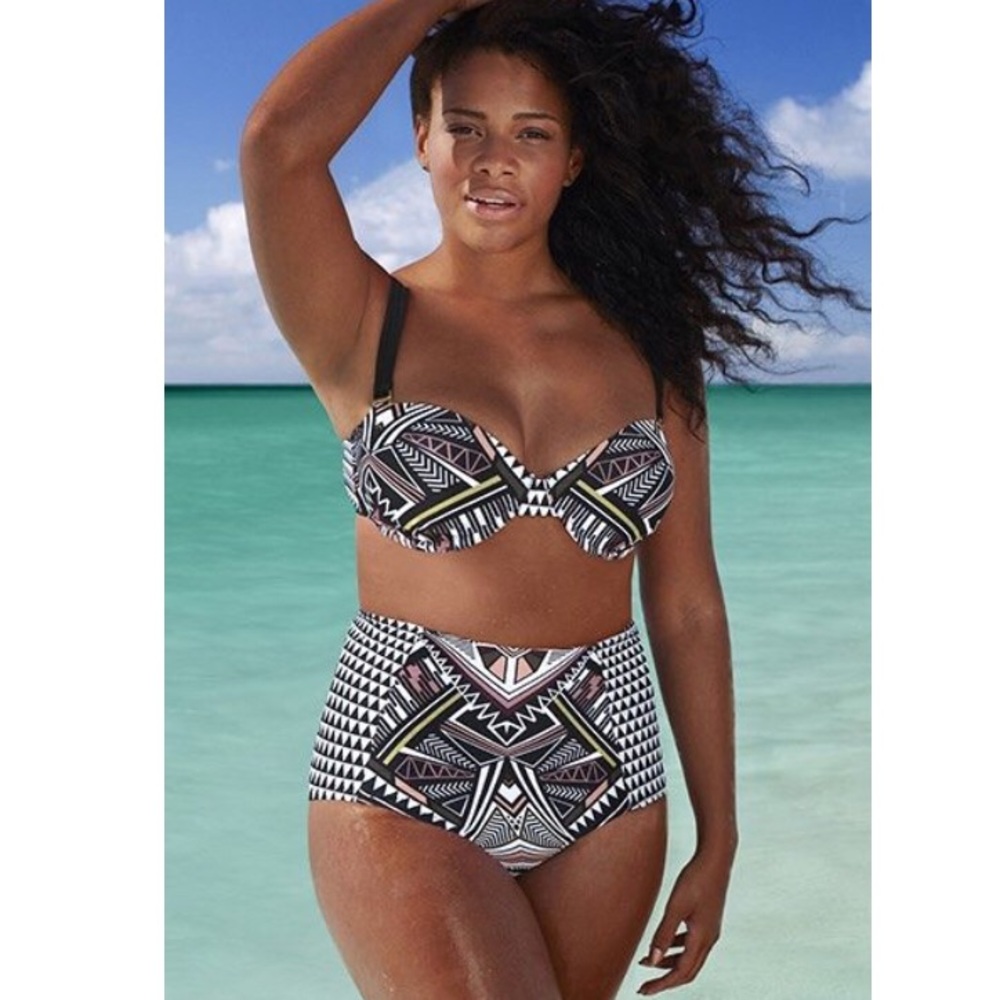 NWT Swimsuits for All Tribal Underwire Bikini